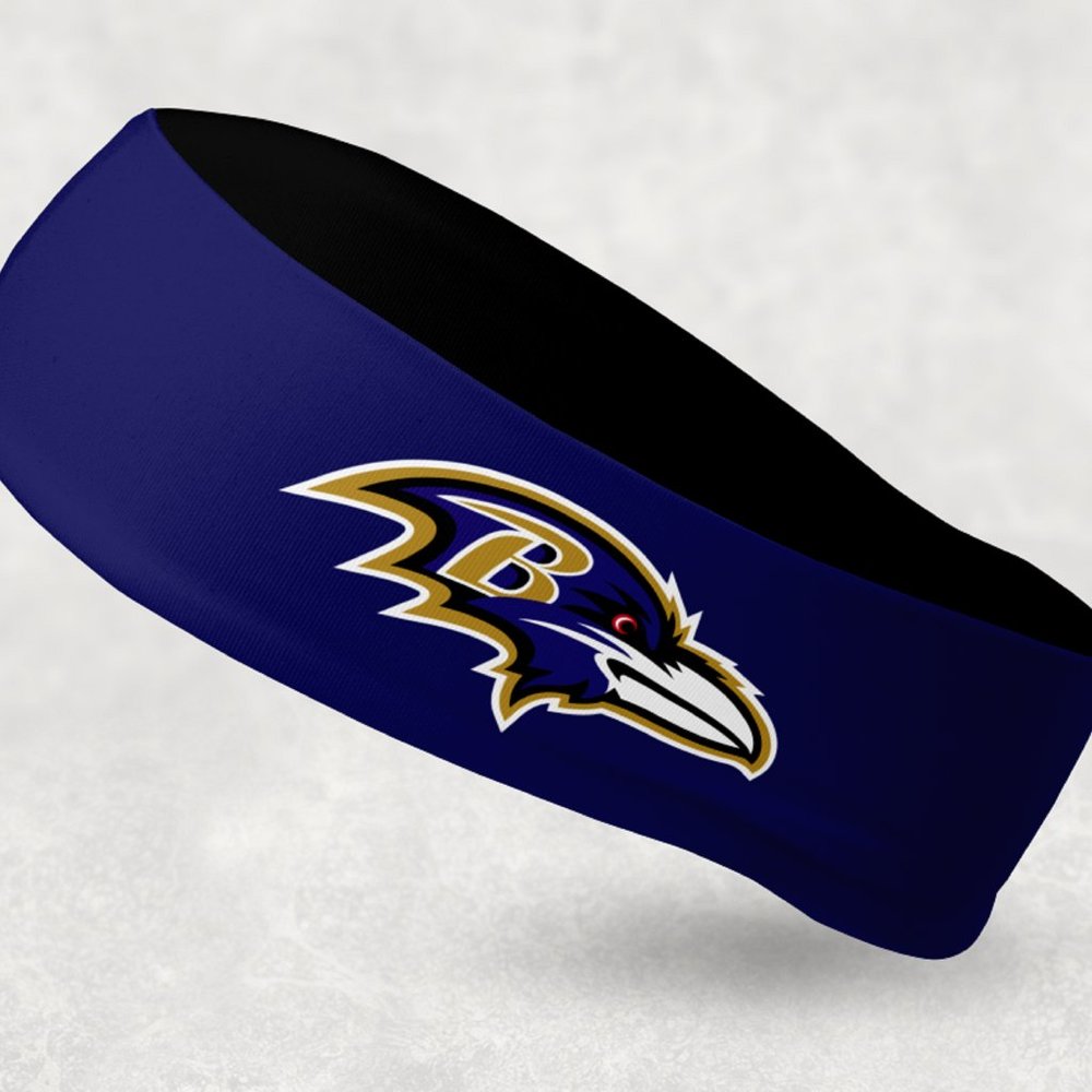 2 Pack - NEW - Reversible Baltimore Ravens Headband